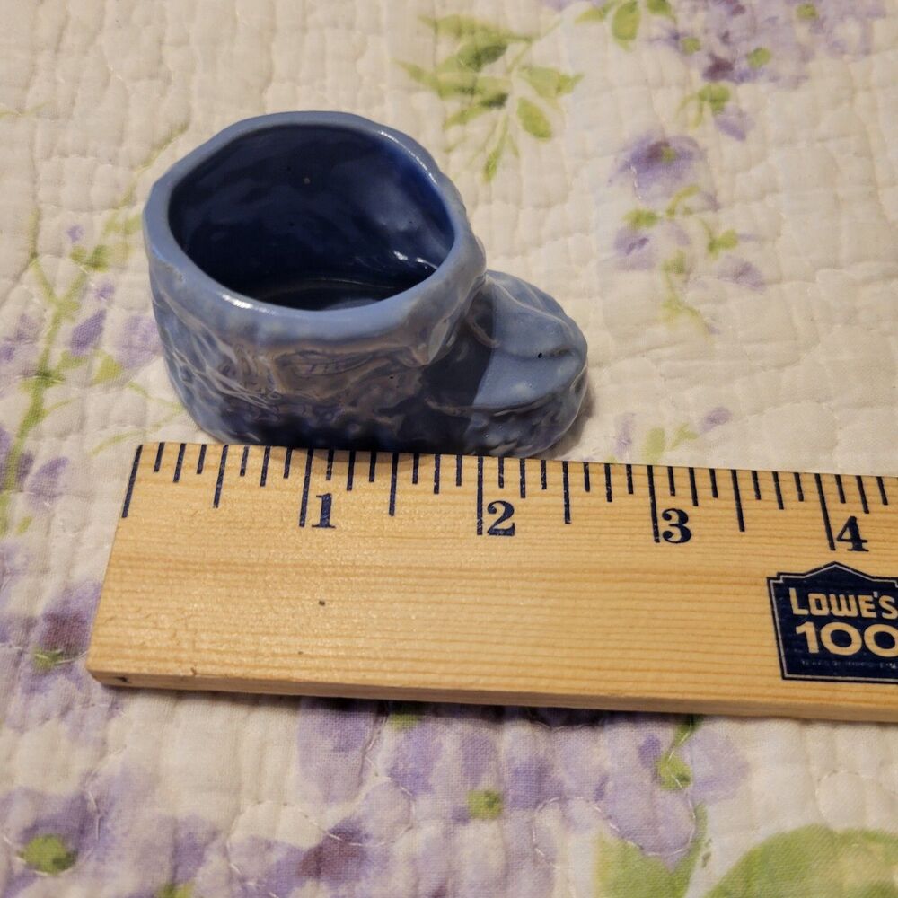 Baby Bootie Blue Ceramic